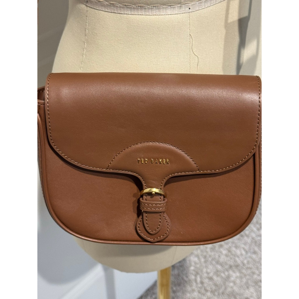 Women's Ted Baker Brown Leather Crossbody Bag One Size